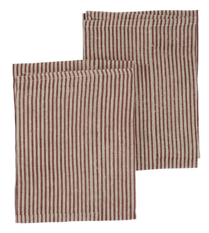 Kjøkkenhåndkle Stripet Spicy Red | Chamois