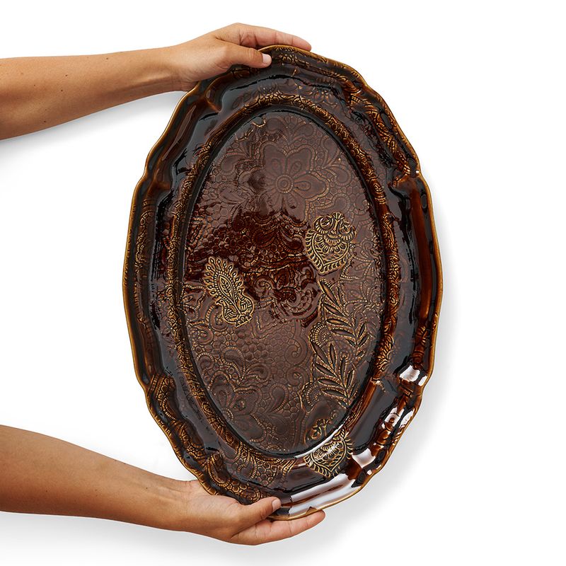 Coffee Large oval dish - Stort ovalt serveringsfat