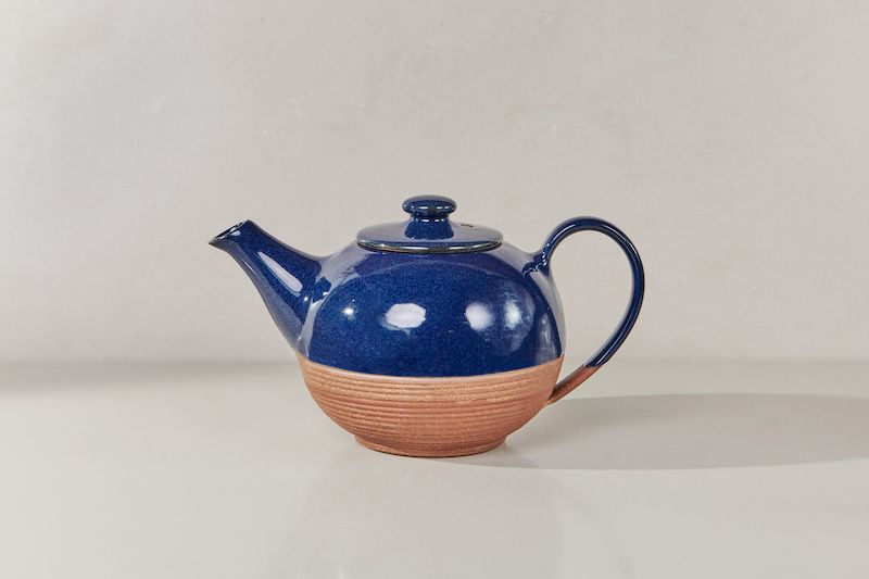 Mali Ribbed tekanne - blå | Nkuku