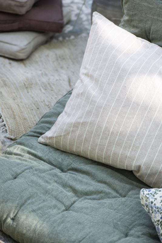 Putetrekk i bomull - Malva m/striper 50x70cm | Ib Laursen